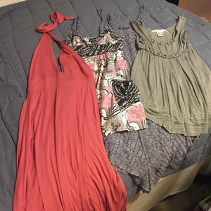 Lot of 4 Sundresses halter spaghetti strap